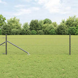 Vidaxl afrasteringspaal grijs 10 x 0,5 m (25 mm gaas) staal en pvc