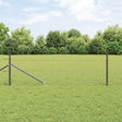 Vidaxl zeshoekig gaasgek met palen 10 x 0,5 m pvc-coated staal grijs