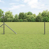 Vidaxl afrasteringspaal grijs 10 x 0,6 m (50 mm gaas) staal en pvc