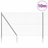 Vidaxl afrasteringspaal grijs 10 x 1,6 m (13 mm gaas) staal en pvc