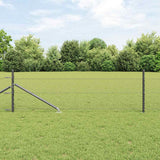 Vidaxl afrasteringspaal grijs 25 x 0,5 m (36 mm gaas) staal