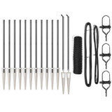 Vidaxl afrasteringspaal grijs 25 x 0,5 m (50 mm gaas) staal