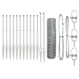 Vidaxl afrasteringspaal zilver 10 x 0,4 m (36 mm gaas) staal