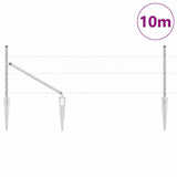 Vidaxl afrasteringspaal zilver 10 x 0,5 m (25 mm gaas) staal