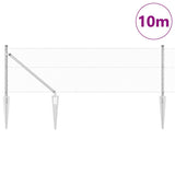 Vidaxl afrasteringspaal zilver 10 x 0,6 m (13 mm gaas) staal