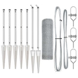 Vidaxl afrasteringspaal zilver 10 x 0,8 m (13 mm gaas) staal