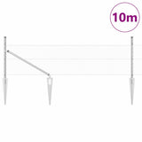 Vidaxl afrasteringspaal zilver 10 x 0,8 m (13 mm gaas) staal