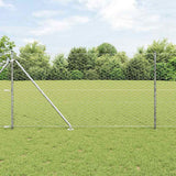 Vidaxl afrasteringspaal zilver 10 x 1 m (50 mm gaas) staal