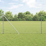 Vidaxl afrasteringspaal zilver 10 x 1,2 m (36 mm gaas) staal