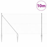 Vidaxl afrasteringspaal zilver 10 x 1,2 m (36 mm gaas) staal
