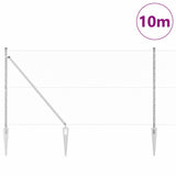 Vidaxl afrasteringspaal zilver 10 x 1,4 m (25 mm gaas) staal