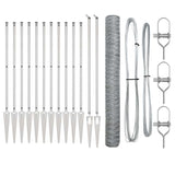 Vidaxl afrasteringspaal zilver 10 x 1,4 m (50 mm gaas) staal