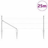 Vidaxl afrasteringspaal zilver 25 x 0,4 m (50 mm gaas) staal