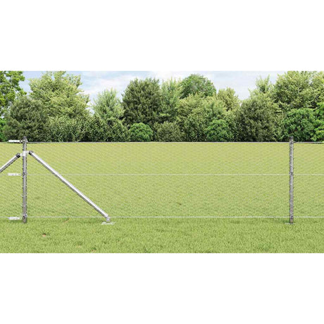 Vidaxl zeshoekig gaasgek met palen 25 x 0,6 m gegalvaniseerd staal