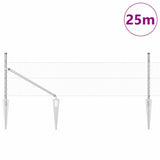 Vidaxl afrasteringspaal zilver 25 x 0,8 m (13 mm gaas) staal