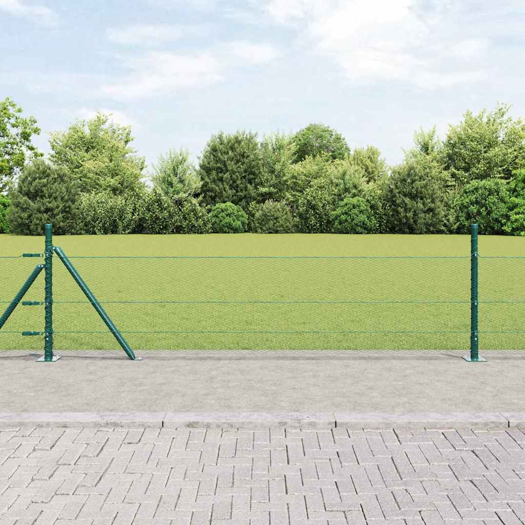 Vidaxl afrasteringspaal groen 10 x 0,4 m (13 mm gaas) staal en pvc
