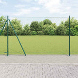 Vidaxl afrasteringspaal groen 10 x 1,4 m (50 mm gaas) staal en pvc