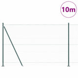 Vidaxl afrasteringspaal groen 10 x 1,5 m (36 mm gaas) staal en pvc