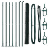 Vidaxl afrasteringspaal groen 10 x 1,6 m (50 mm gaas) staal en pvc