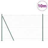 Vidaxl afrasteringspaal groen 10 x 1,6 m (50 mm gaas) staal en pvc
