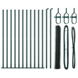 Vidaxl afrasteringspaal groen 25 x 0,8 m (36 mm gaas) staal en pvc