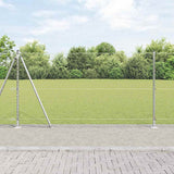 Vidaxl afrasteringspaal zilver 10 x 1,2 m (25 mm gaas) staal