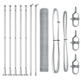 Vidaxl afrasteringspaal zilver 10 x 1,2 m (25 mm gaas) staal