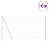 Vidaxl afrasteringspaal zilver 10 x 1,2 m (25 mm gaas) staal
