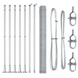 Vidaxl afrasteringspaal zilver 10 x 1,5 m (13 mm gaas) staal