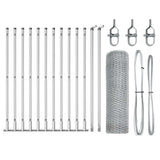 Vidaxl afrasteringspaal zilver 25 x 0,5 m (13 mm gaas) staal