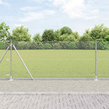 Vidaxl afrasteringspaal zilver 25 x 0,8 m (13 mm gaas) staal
