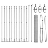 Vidaxl afrasteringspaal zilver 25 x 0,8 m (13 mm gaas) staal