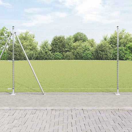 Vidaxl zeshoekig gaashek met betonnen voetstuk 25 x 1,4 m mesh