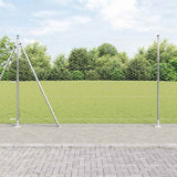 Vidaxl afrasteringspaal zilver 25 x 1,6 m (50 mm gaas) staal