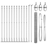 Vidaxl afrasteringspaal zilver 25 x 1,6 m (50 mm gaas) staal