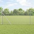 Vidaxl gelast draadhek met grondbevestiging 10 x 1 m zilverkleurig