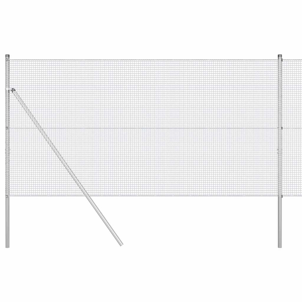 Vidaxl afrasteringspaal zilver 10 x 1,2 m (16 x 16 mm gaas) staal