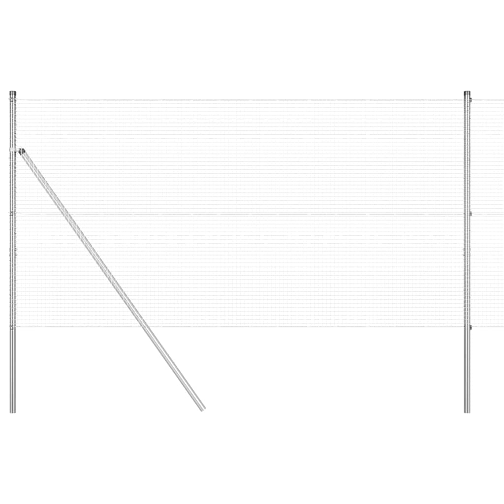 Vidaxl afrasteringspaal zilver 10 x 1,2 m (19 x 19 mm gaas) staal