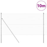Vidaxl afrasteringspaal zilver 10 x 1,2 m (19 x 19 mm gaas) staal