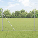 Vidaxl afrasteringspaal zilver 10 x 1,5 m (25 x 25 mm gaas) staal