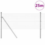 Vidaxl afrasteringspaal zilver 25 x 0,5 m (12 x 12 mm gaas) staal