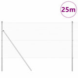 Vidaxl afrasteringspaal zilver 25 x 1 m (19 x 19 mm gaas) staal