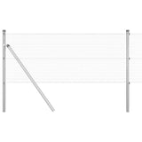 Vidaxl afrasteringspaal zilver 50 x 0,4 m (16 x 16 mm gaas) staal