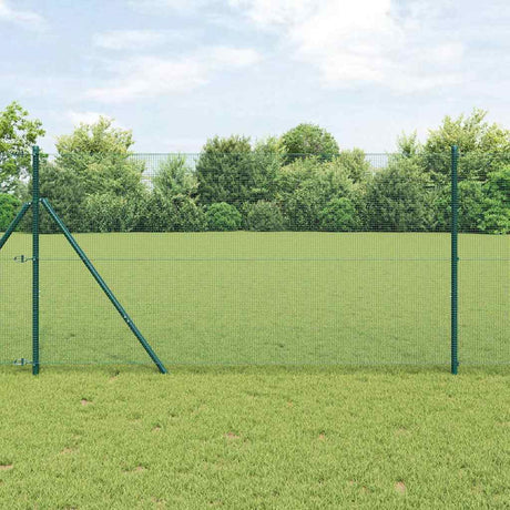 Vidaxl gelast draadhek met grondbevestiging 10 x 1 m pvc-coated staal