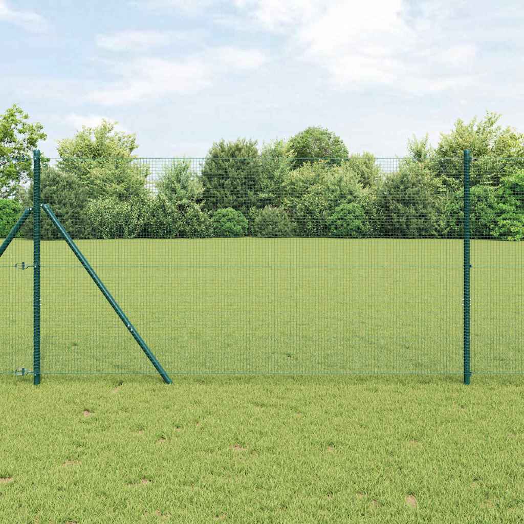 Vidaxl afrasteringspaal groen 10 x 1 m (16 x 16 mm gaas) staal