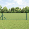 Vidaxl gelast draadhek met grondbevestiging 25 x 0,4 m groen mesh
