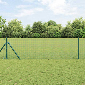 Vidaxl gelast draadhek met grondbevestiging 25 x 0,5 m groen mesh