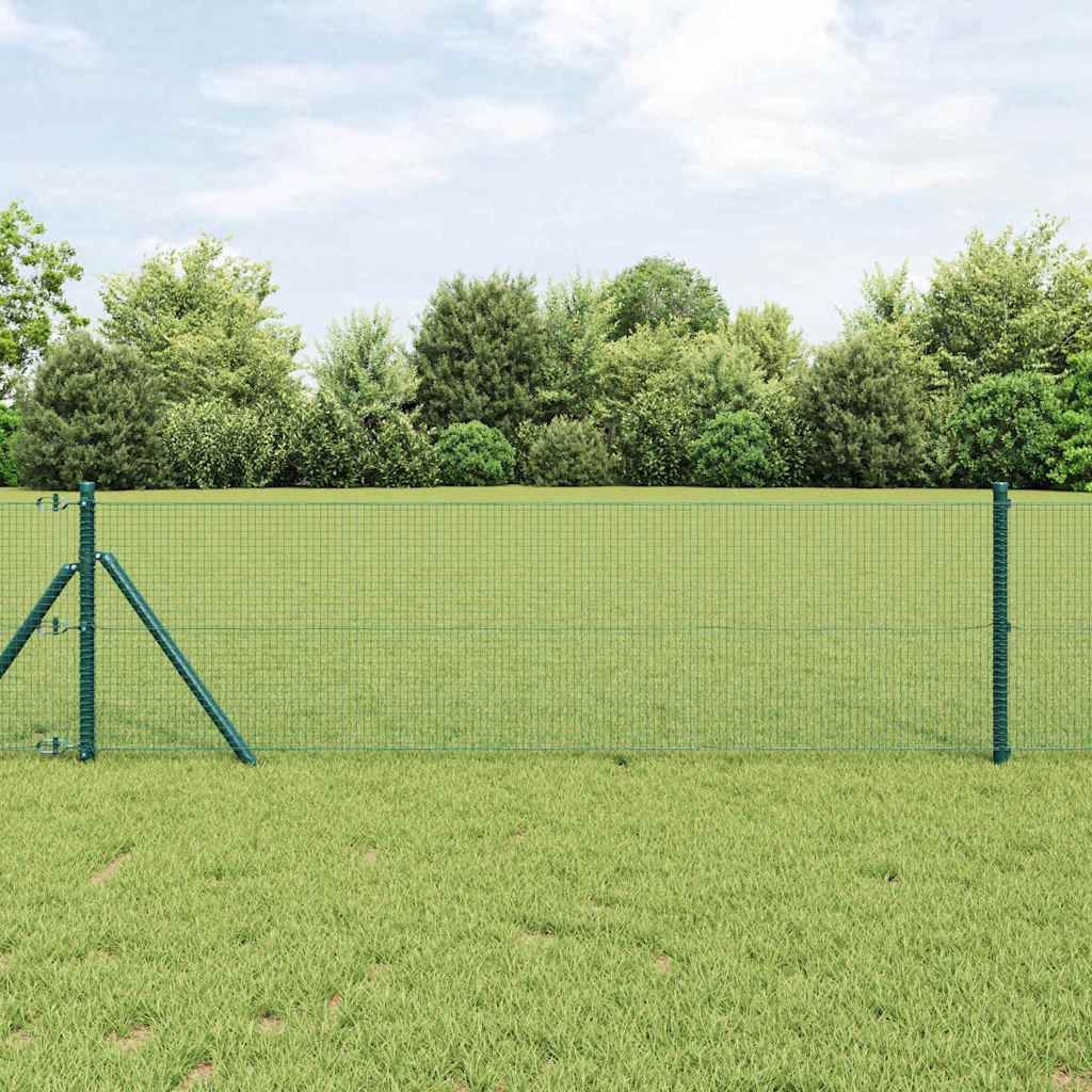 Vidaxl afrasteringspaal groen 25 x 0,8 m (16 x 16 mm heknet)