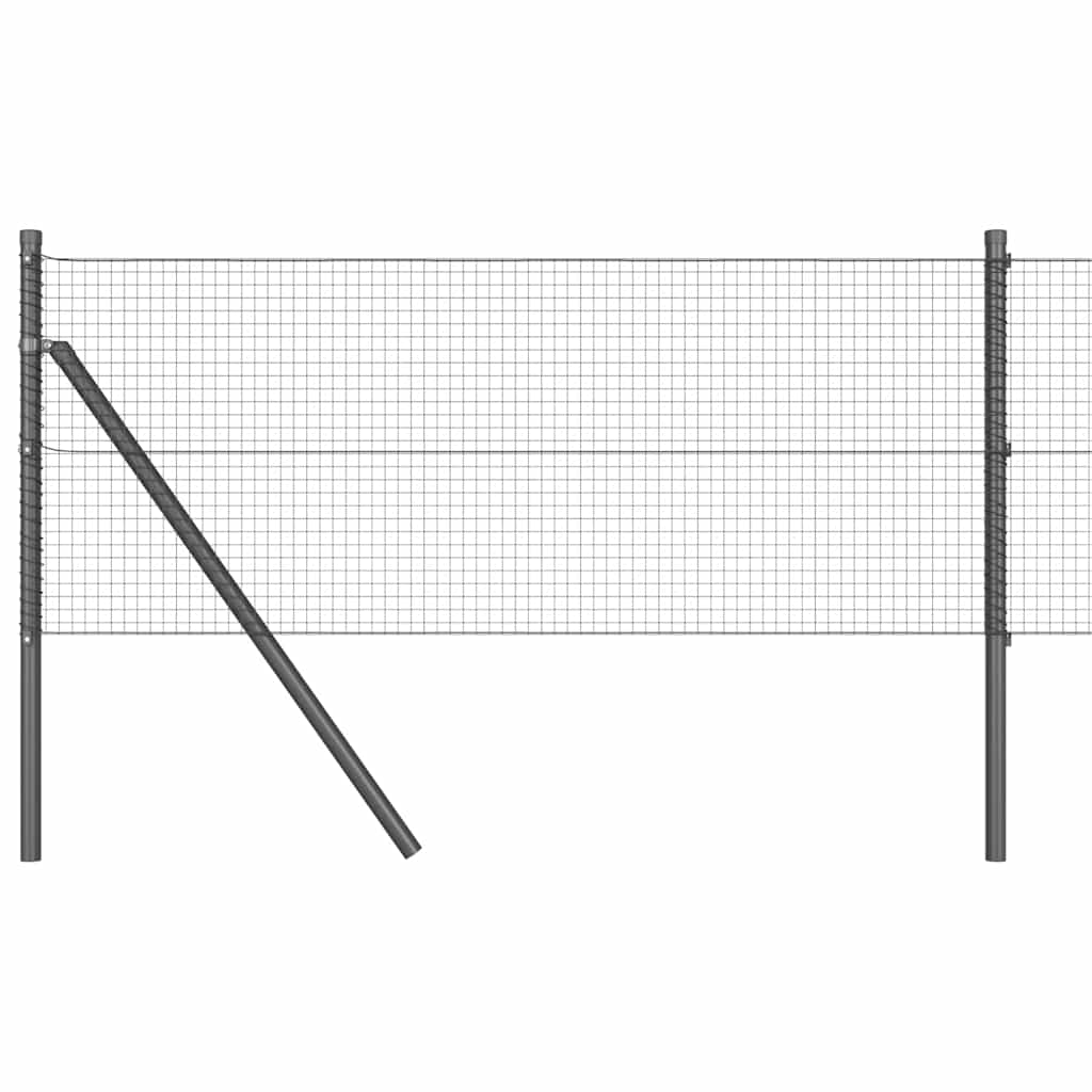 Vidaxl afrasteringspaal grijs 10 x 0,8 m (19 x 19 mm gaas)
