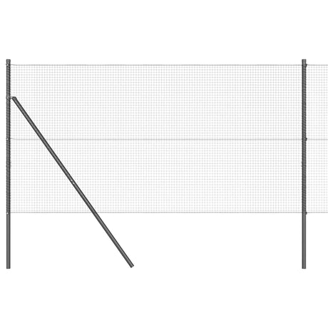 Vidaxl gelast draadhek met grondbevestiging 10 x 1 m pvc-coated staal